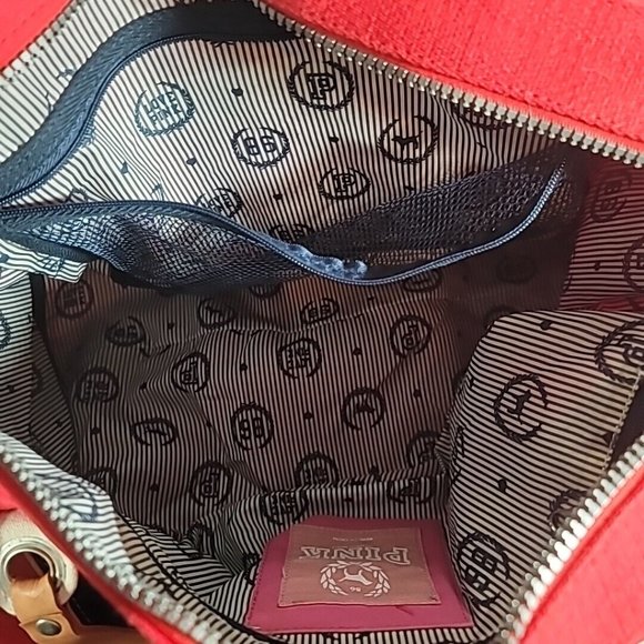 Vintage Y2K Victoria's Secret Large Red Duffel Bag Canvas Leather Handle Love - Picture 14 of 14